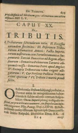 Caput XX. De Tributis.