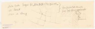 Hansaviertel Grünflächen Wohnhaus (Objekt 14). Interbau Berlin 1957: Skizze Plattenweg nebst Papierwunsch
