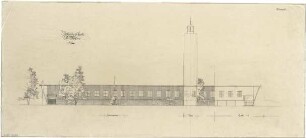 Gsaenger, Gustav; München; Ausstellungshalle - Südseite (Ansicht)