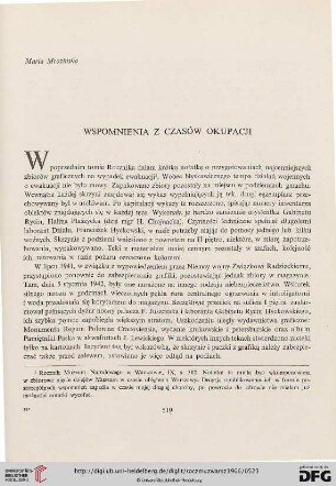 10: Wspomnienia z czasów okupacji