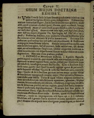 Caput V. Usum Hujus Doctrinæ Exhibet.