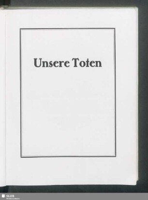 Unsere Toten