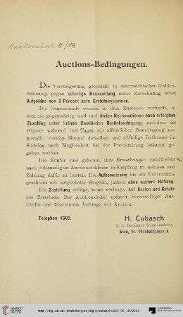 Auctions-Bedingungen