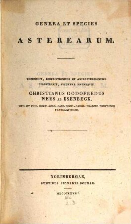Genera et species Asterearum