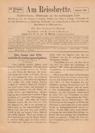 Nr. 2. Februar 1917.