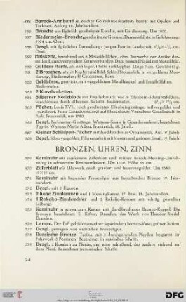 Bronzen, Uhren, Zinn (569-600)