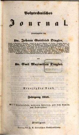 Polytechnisches Journal. 90. 1843