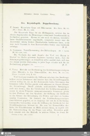 15c. Krystalloptik. Doppelbrechung