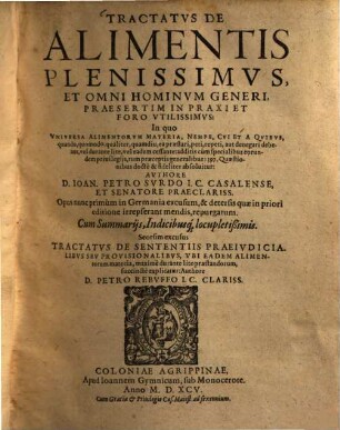 Tractatus de alimentis