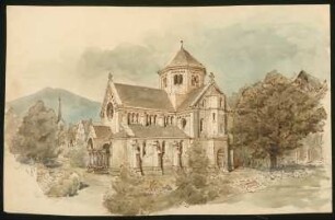 Übung Mittelalterliche Baukunst: Romanische Kirche. Perspektivische Ansicht