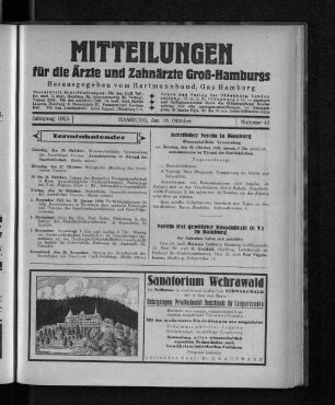 Jahrgang 1925, Hamburg, den 18. Oktober, Nummer 42