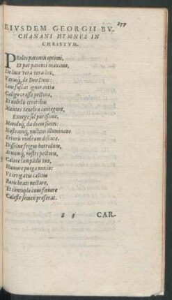 Eiusdem Georgii Buchanani Hymnus In Christum.