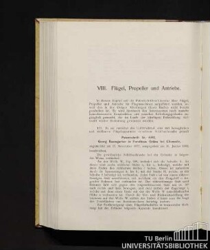 VIII. Flügel, Propeller und Antriebe.