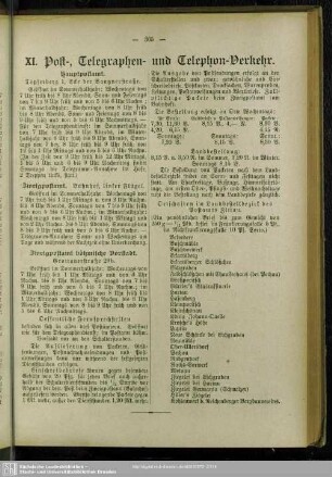 XI. Post-, Telegraphen- u. Telephon-Verkehr