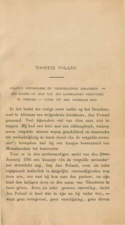 [I]. Poland's kinderjaren en verschillende ambachten. - ...