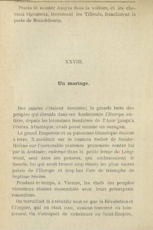 XXVIII. Un mariage