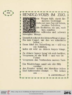 Rendez-vous im Zug