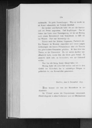 Berlin, den 8. December 1895.