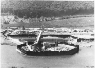 Staustufe Zeltingen, Baustelle