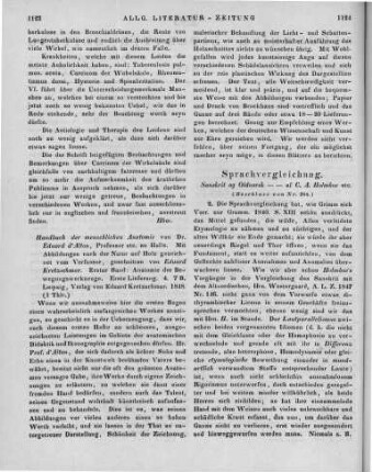 Alton, Eduard d': Handbuch der menschlichen Anatomie. Mit Abbildungen nach der Natur auf Holz gezeichnet vom Verfasser. Bd. 1. Lfg. 1. Leipzig: Kretzschmar 1848