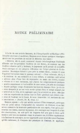 Notice préliminaire