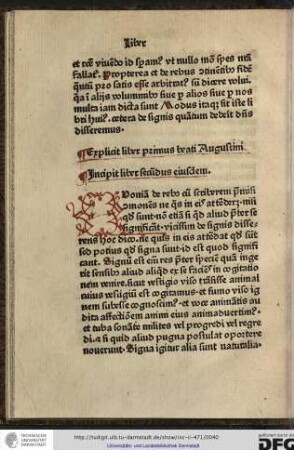 Incipit liber secundus eiusdem.