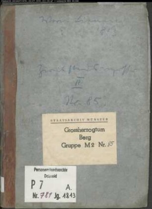 Zivilstandsregister der Mairie Lienen (Aufgebote 1813). (Gemeinde: Lienen, Kreis Tecklenburg)