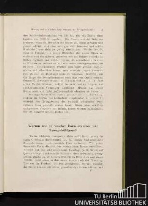 Warum und in welcher Form erziehen wir Zwergobstbäume?