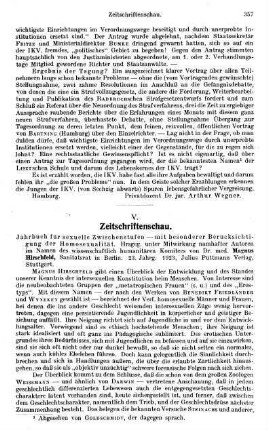 357-358, Jahrbuch für sexuelle Zwischenstufen - mit besonderer Berücksichtigung der Homosexualität. 23. Jahrg. 1923