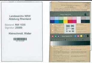 Entnazifizierung Walter Kleinschmidt , geb. 06.11.1906 (Rangierer)