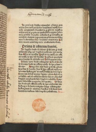 Libellus de celebratione missarum secundum frequentiorem cursum dioecesis maguntinensis [Ordinarius missae Moguntinus (Mainz)]
