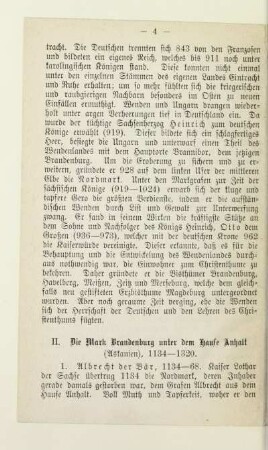 II. Die Mark Brandenburg unter dem Hause Anhalt (Askanien), 1134 - 1320
