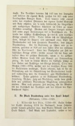 II. Die Mark Brandenburg unter dem Hause Anhalt (Askanien), 1134 - 1320