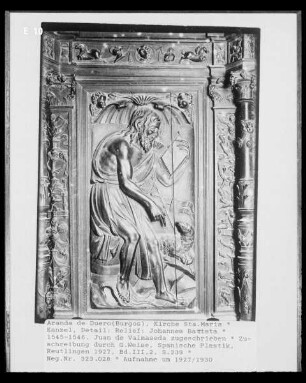 Relief: Johannes der Täufer mit Heiligem Hieronymus und Augustinus