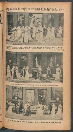 Exposición de trajes en el "Hotel de Modas" de París - [Ilustración]