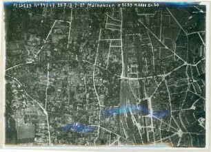 Foto der Batteriestellung (Doppelstellung) Hauptbahnhof in Mülhausen (Luftbild)