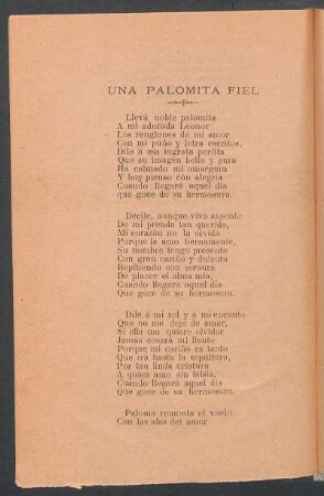 Una palomita fiel