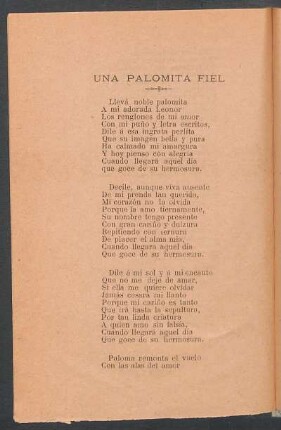 Una palomita fiel