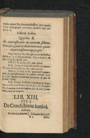 Lib. XIII. Tit. I. - VII.
