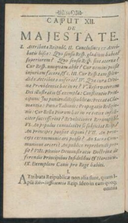 Caput XII. De Maiestate