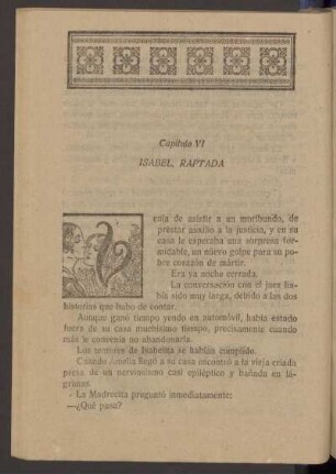 Capítulo VI - Isabel, raptada