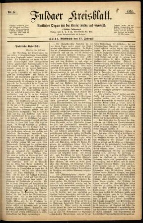 Ausgabe vom Mittwoch, den 27. Februar 1878.
