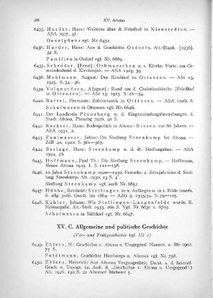 XV. C. Allgemeine und politische Geschichte