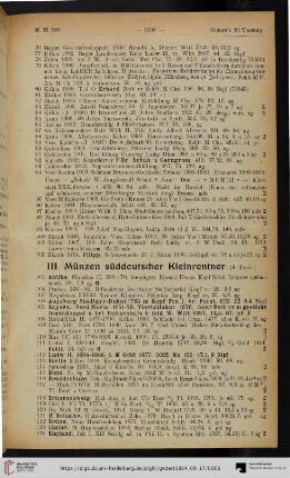 III. Münzen süddeutscher Kleinrentner (Nr. 103-177)