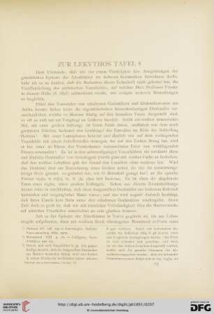 6: Zur Lekythos Tafel 4