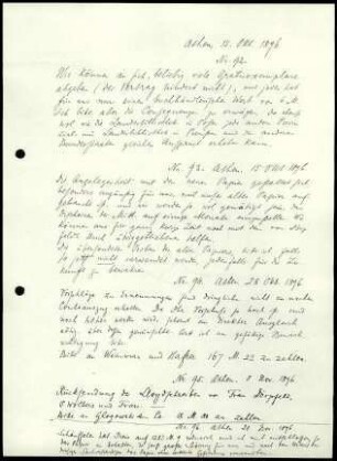 Berichte des zweiten Sekretars an das General-Sekretariat
