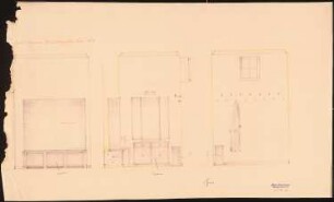 Haus Darré, Berlin-Dahlem Umbau: Privatgarderobe Wandansichten 1:10