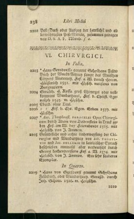 VI. Chirurgici.