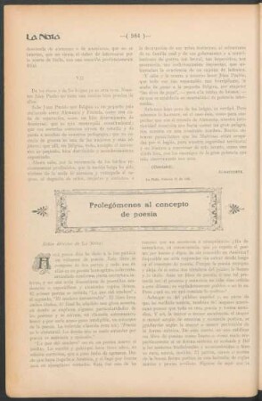 Prolegómenos al concepto de poesía