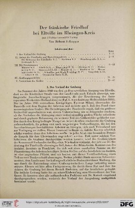 61: Der fränkische Friedhof bei Eltville im Rheingau-Kreis : (mit 2 Faltkarten und 39 Tafeln)